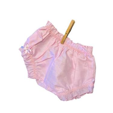 Imagem de Calcinha Bunda Rica Bebê luxo tapa fralda algodão - Luxo baby, Rosa