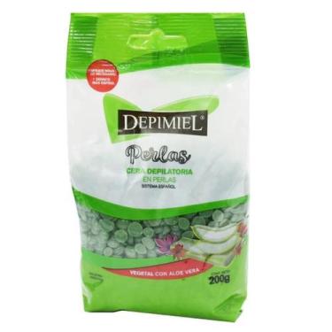 Imagem de Cera Depilatória em Pérolas Depimiel 200g tipos:Vegetal Aloe Vera