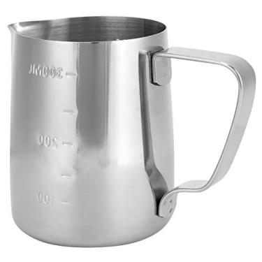 Imagem de Jarra de espumador de leite, copo de espumador de metal, jarra de aço inoxidável, copo de espumar para uso diário em casa (#1)