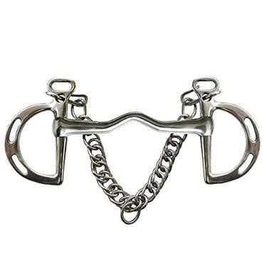 Imagem de Aço Inoxidável 304 Pedaço de Cavalo, Polimento Fino e Sem Ferrugem, com Gancho e Corrente (Mouth length 127mm)