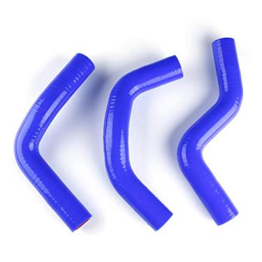 Imagem de LUXERAD Tubo de tubo de mangueira de radiador de silicone de desempenho de 3 camadas 4,5 mm para SUZUKI SWIFT 1.3 G13 GTI 89-00 (azul)