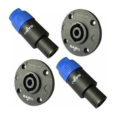 Imagem de Kit Conector Speakon 4 Polos Santo Angelo Fêmea E Macho