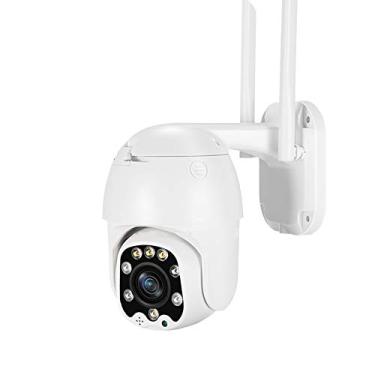 Imagem de PTZ externa (zoom óptico 4X) Câmera de segurança HD 1080P WiFi - Pan Tilt Câmera IP sem fio com visão noturna de até 30 m, IP66 à prova de intempéries