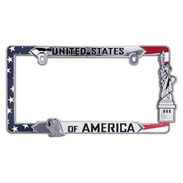Imagem de Moldura de placa de licença Elektroplate USA All Metal