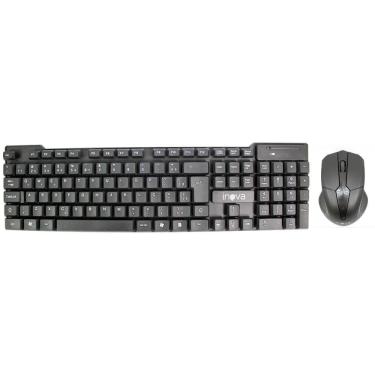 Imagem de Kit Teclado Mouse Óptico 1200 Dpi Sem Fio 2.4G Nano
