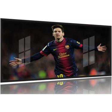 Imagem de Quadro Decorativo Messi 130x60 Moldura Preta 2x2