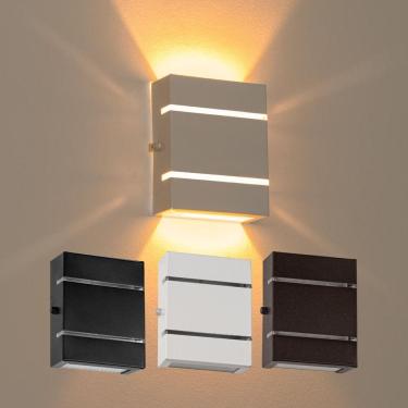 Imagem de Arandela Slim Interna / Externa Marrom Alumínio 2 Frisos Moderna ST2527