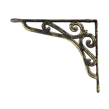 Imagem de Cantoneira Ouro Pincelado Suporte Mão Francesa 25X30Cm