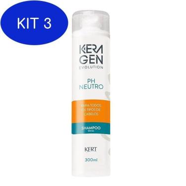 Imagem de Kit 3 Shampoo Keragen Evolution Anti Resíduo 300Ml