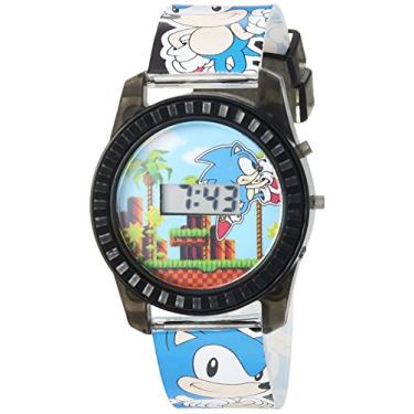 Imagem de Accutime Relógio infantil Sonic The Hedgehog SNC4008, mostrador digital, quartzo, azul, Azul/preto, Digital