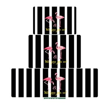 Imagem de Tapetes de banheiro, tapetes macios de banheiro - tapete de banheiro com água de secagem rápida, tapete de banheiro fino sob a porta, tapetes de banheiro antiderrapantes para banheiro, lavagem à máquina (pássaro listrado de 40,64 x 119,36 cm)