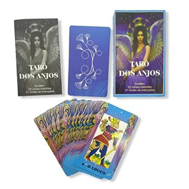 Imagem de Kit 3 Baralhos Tarô dos Anjos Azul Deck 22 Cartas - Atacado