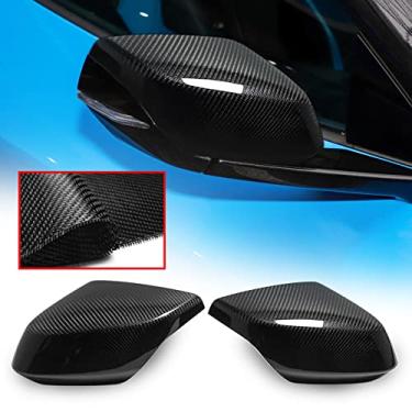 Imagem de FINMOKAL 2020-2022 Apto Para Corvette Stingray C8 Retrovisor Lateral Capa De Espelho Lateral Carbono Real Preto, Fibra De Carbono