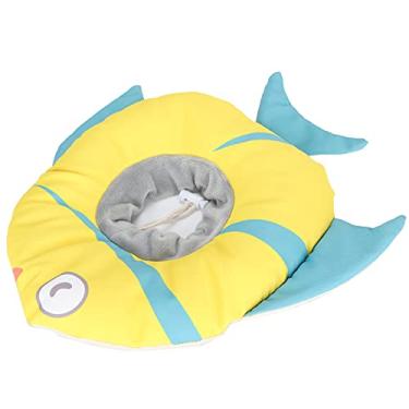 Imagem de Pokerty9 Coleira para recuperação de animais de estimação, coleira elástica à prova d'água leve para recuperação de gatos ajustável em formato de peixe (M)