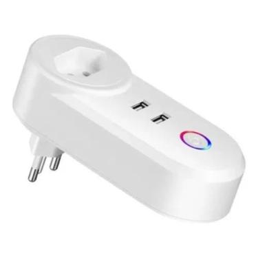 Imagem de Smart Tomada Inteligente Com 2 Entrada Usb Wi-Fi . - Coibeu