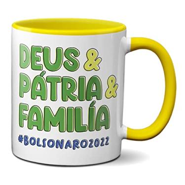 Imagem de Caneca Presente Deus & Pátria & Família Bolsonaro 2022 (Amarela)
