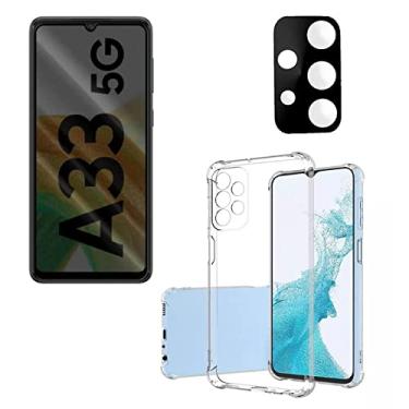 Imagem de Kit Capa Anti Impacto + Pelicula Privacidade + Pelicula Câmera Compatível Samsung A23 A33 A53 (Galaxy A33)