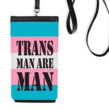 Imagem de Carteira para telefone transgênero LGBT Suporte Transgénero Bolsa para celular Pendurada Bolso Preto
