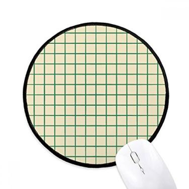 Imagem de Tapete de mouse com padrão decorativo de grade verde branca para computador