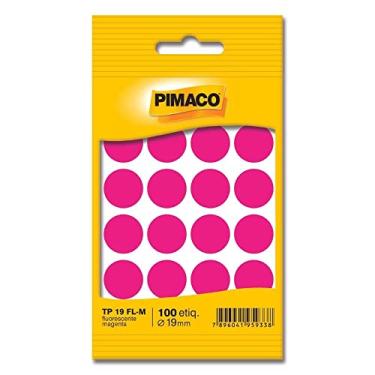Imagem de Etiqueta Pimaco TP 19 FL-M Magenta Redonda