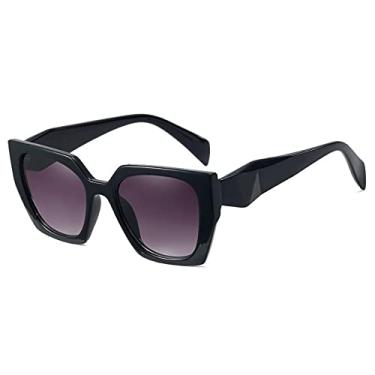 Imagem de Óculos de sol quadrados de polígono irregular de luxo para mulheres vintage gradiente olho de gato óculos de sol femininos tons de leopardo, 1, tamanho único