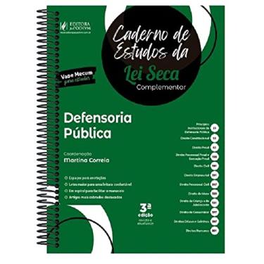 Imagem de Caderno De Estudos Da Lei Seca Complementar - Defensoria Pública - 3ª Edição (2022)