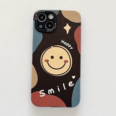 Imagem de Happy Lucky Yellow Smiley Phone Case para iPhone 13 Pro Max Case para iPhone11 12 XS XR Personalizado Soft Shell, preto, para iphone 12