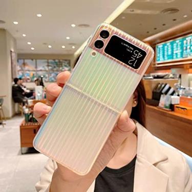 Imagem de Fashion Laser Stripes 3D Love Heart Transparent Case t for Samsung Galaxy Z Flip 3 4 5G Z Flip3 Zflip3 Z flip4 Cover,A only Case,For Z Flip 3