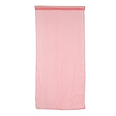 Imagem de Cortinas translúcidas OKJHFD Cor sólida Poliéster Blackout Padrão Simples Tela de fio de tule para decoração de varanda de quarto (6cores)(red)