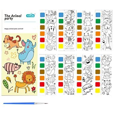 Imagem de Livros para colorir de água | Marcador de páginas de pintura em aquarela criativa,Conjunto de livros infantis em aquarela Graffiti Kids Paint Book Desenho divertido com caneta de pintura para Homraa