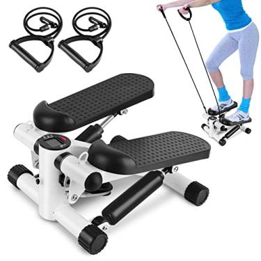 Imagem de Chusui Equipamento de exercício doméstico mini fitness Twist Stepper display eletrônico com faixas de resistência