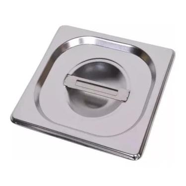 Imagem de Tampa P Cuba Gn Gastronômica Inox Cozinha 1/6 Rechaud Buffet