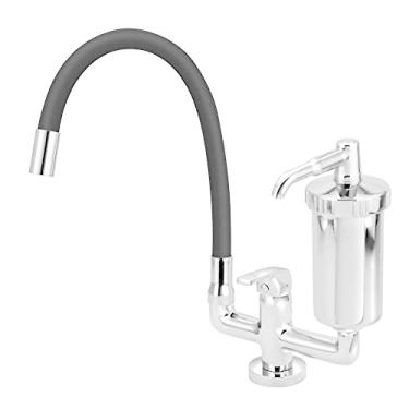 Imagem de Torneira Filtro Gourmet Monocomando Color Preta Cozinha Mesa