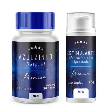 Imagem de Azulzinho Natural 30 caps + Gel Estimulante Masculino com Alprostadil 15g
