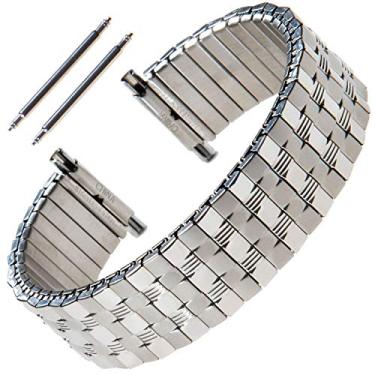 Imagem de Gilden Pulseira de relógio unissex Expansion 18-22 mm design de luxo extra longa 700, Aço inoxidável, 7 1/4 inches long, Unissex