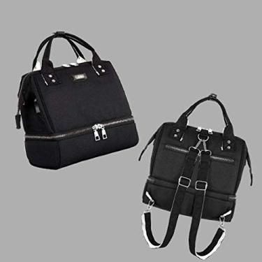 Imagem de Mochila multifuncional para troca de bebê, bolsa para fraldas de grande capacidade Mochila para fraldas com porta de carregamento USB, elegante e durável 24 * 17 * 25 cm de alta capacidade
