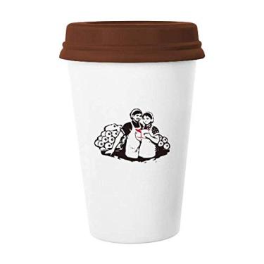 Imagem de China Red Educational Caneca têxtil promocional café bebendo vidro cerâmica copo tampa