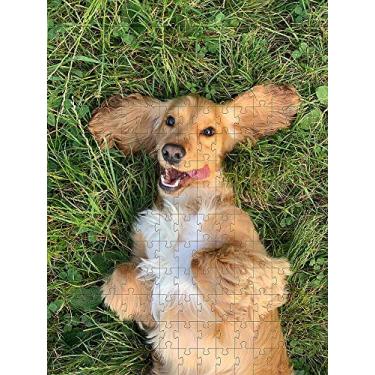 Imagem de Quebra-Cabeça Cognitivo Reabilitação para Idosos - Cachorros 40 peças - 4 unidades