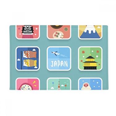 Imagem de DIYthinker Tapete para porta de banheiro com tema de cultura japonesa para viagem, tapete antiderrapante