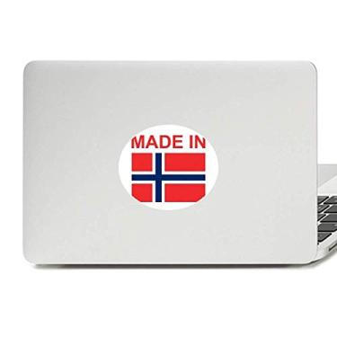 Imagem de Adesivo de notebook com emblema de vinil Made in Norway Country Love