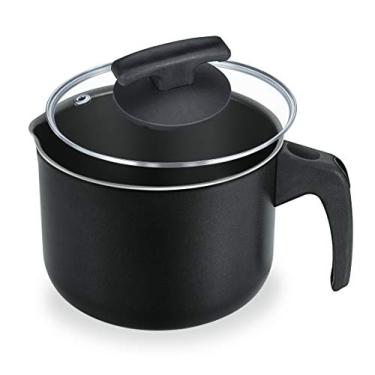 Imagem de Leiteira 14 com Tampa Vidro Alumínio Fortaleza Preto