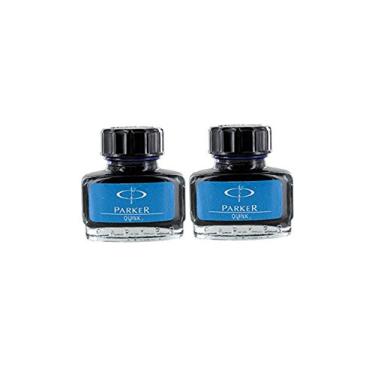 Imagem de Parker Frasco de tinta para caneta-tinteiro Quink, 30 ml, tinta azul, pacote com 2