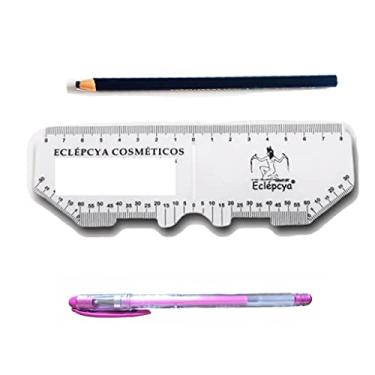 Imagem de Kit design - Régua Flexível + lápis preto e caneta rosa