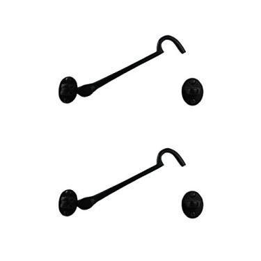 Imagem de Gancho para olhos de cabine de ferro fundido preto para portões e portas 15 cm, Pack of 2, Black