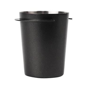 Imagem de Baoblaze Copo de dosagem durável para utilidade, copo de dosagem de café de aço inoxidável, parte do alimentador de pó, para máquinas de espresso de 51 mm, ferramentas DIY - preto