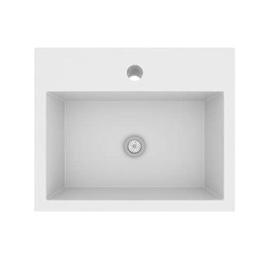 Imagem de Cuba de Apoio Mármore Sintético Quadra Móveis Bosi Branco