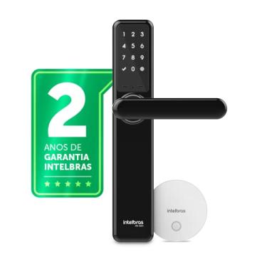 Imagem de Fechadura Digital de Embutir Compatível com Alexa IFR 3000+ Preto Intelbras