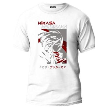 Imagem de Camiseta Attack On Titan Shingeki No Kyojin Mikasa Ackerman - Cronos G