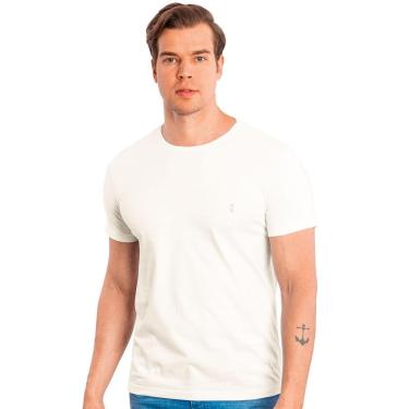 Imagem de Camiseta Sergio K Masculina Basic Front White Logo Off-White-Masculino
