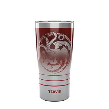 Imagem de Tervis Copo de viagem Traveler Game of Thrones Mother of Dragons com isolamento térmico de parede tripla mantém as bebidas frias e quentes, 590 ml, aço inoxidável